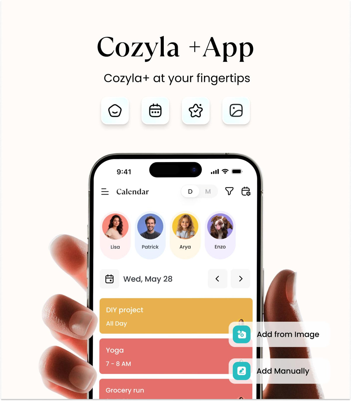 Cozyla Calendar Plus 2 15.6" Smart Digital Display Touchscreen White NEW