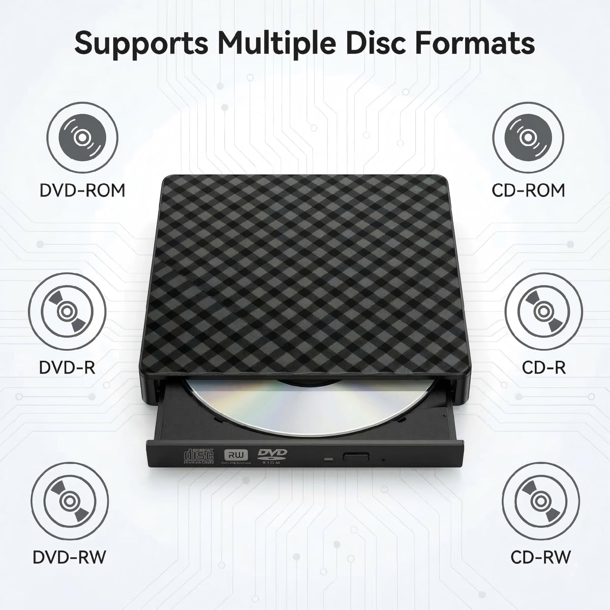 ZenLay USB DVD Players 3.0 External CD DVD Drive Burner for Laptop - Black DEMO