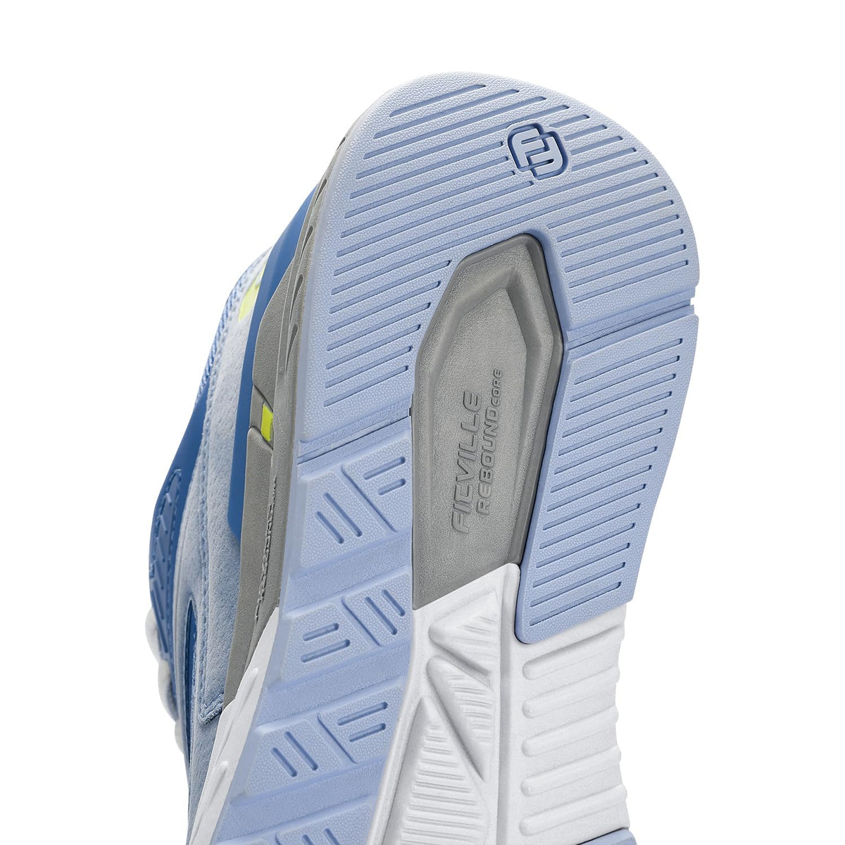 FitVille Trainers with Arch Support Non Slip Light Blue Mesh WIDE FIT US 7 DEMO
