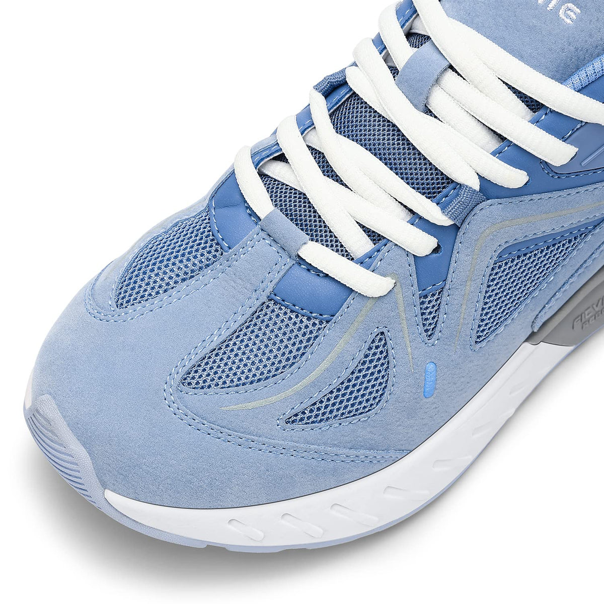 FitVille Trainers with Arch Support Non Slip Light Blue Mesh WIDE FIT US 7 DEMO