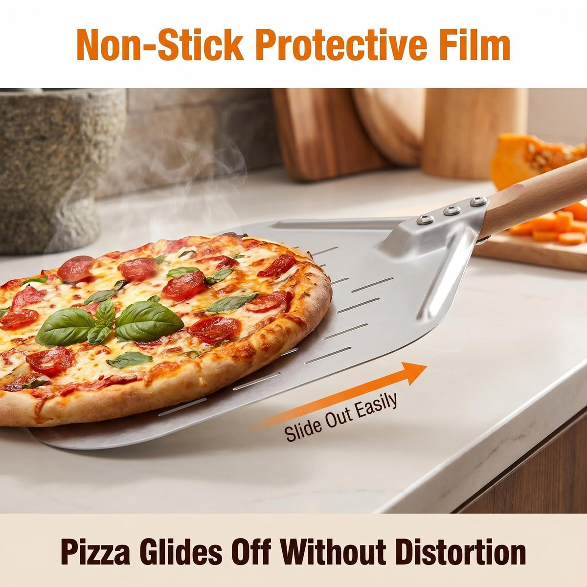 XWLKCYMX 12-Inch Peelers Aluminium Pizza Peel Silvery 39.5 x 30cm DEMO