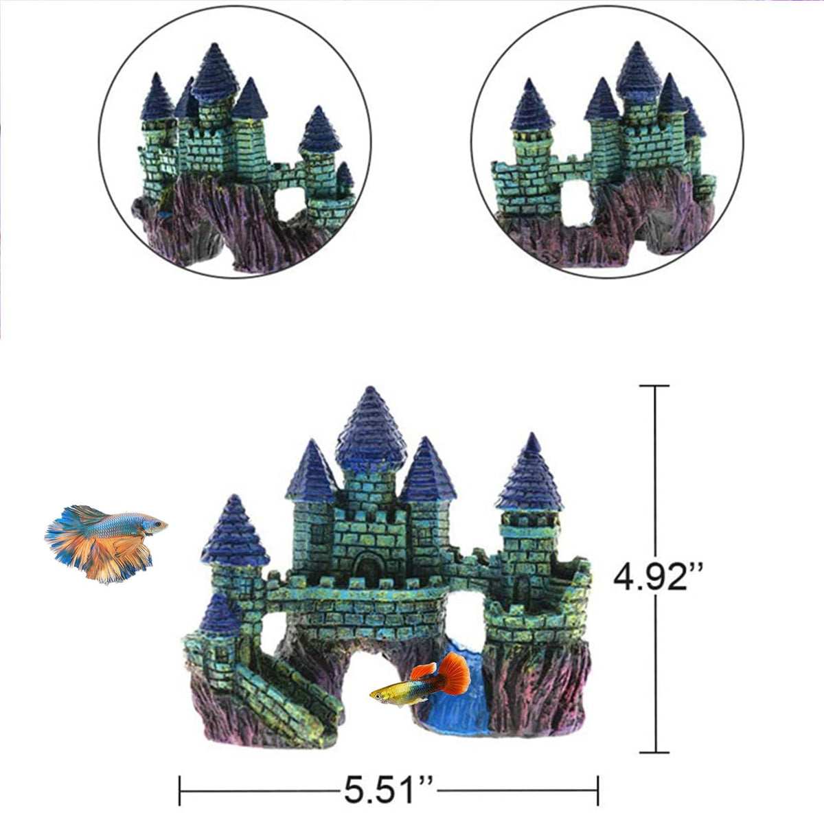 GdCosBao Aquarium Ornaments Colorful Fish Tank Decorations Set 15Pcs NEW
