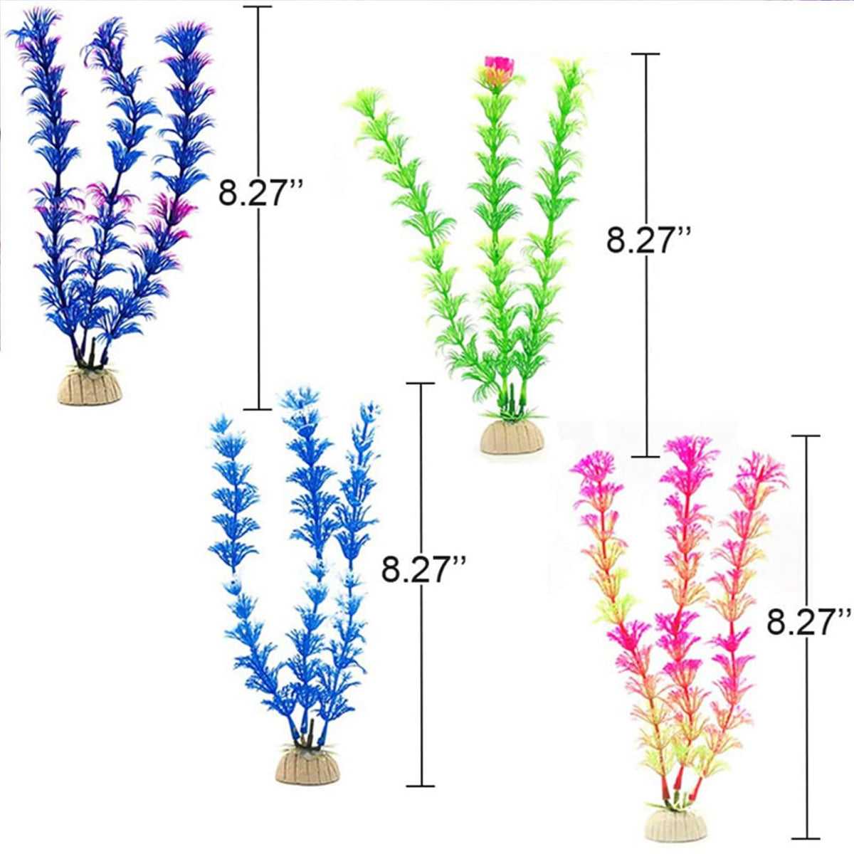 GdCosBao Aquarium Ornaments Colorful Fish Tank Decorations Set 15Pcs NEW