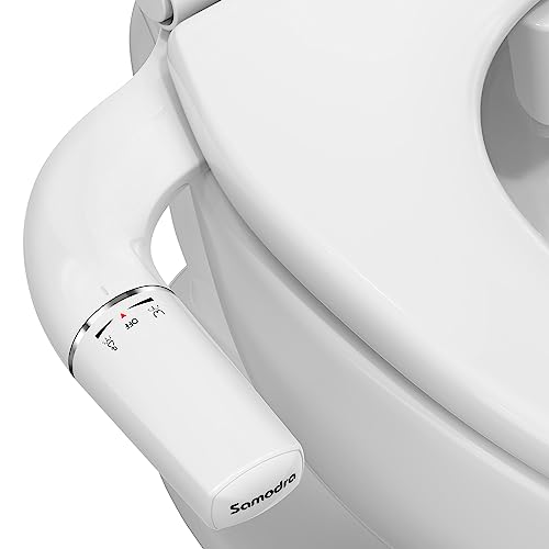 SAMODRA White Ultra-Slim Hygienic Bidet Attachment - Adjustable Silver NEW