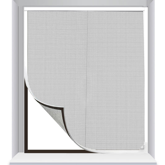 MEILANHUI Magnetic Hardware Window Screen 60" x 48" Black Adjustable Mesh NEW