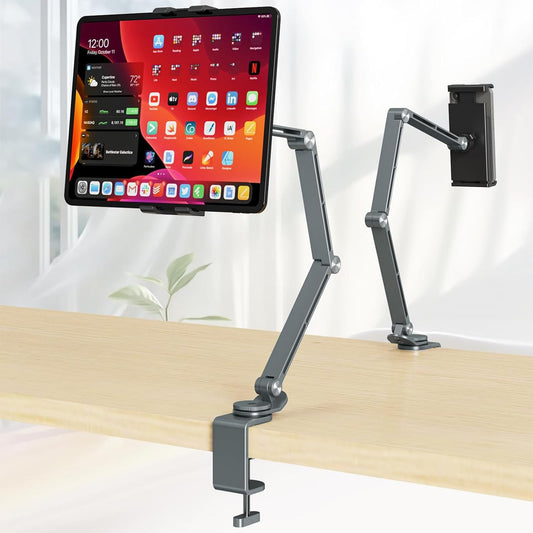 Homodoskey Adjustable Stands Foldable Tablet Stand 360 Rotation Grey NEW