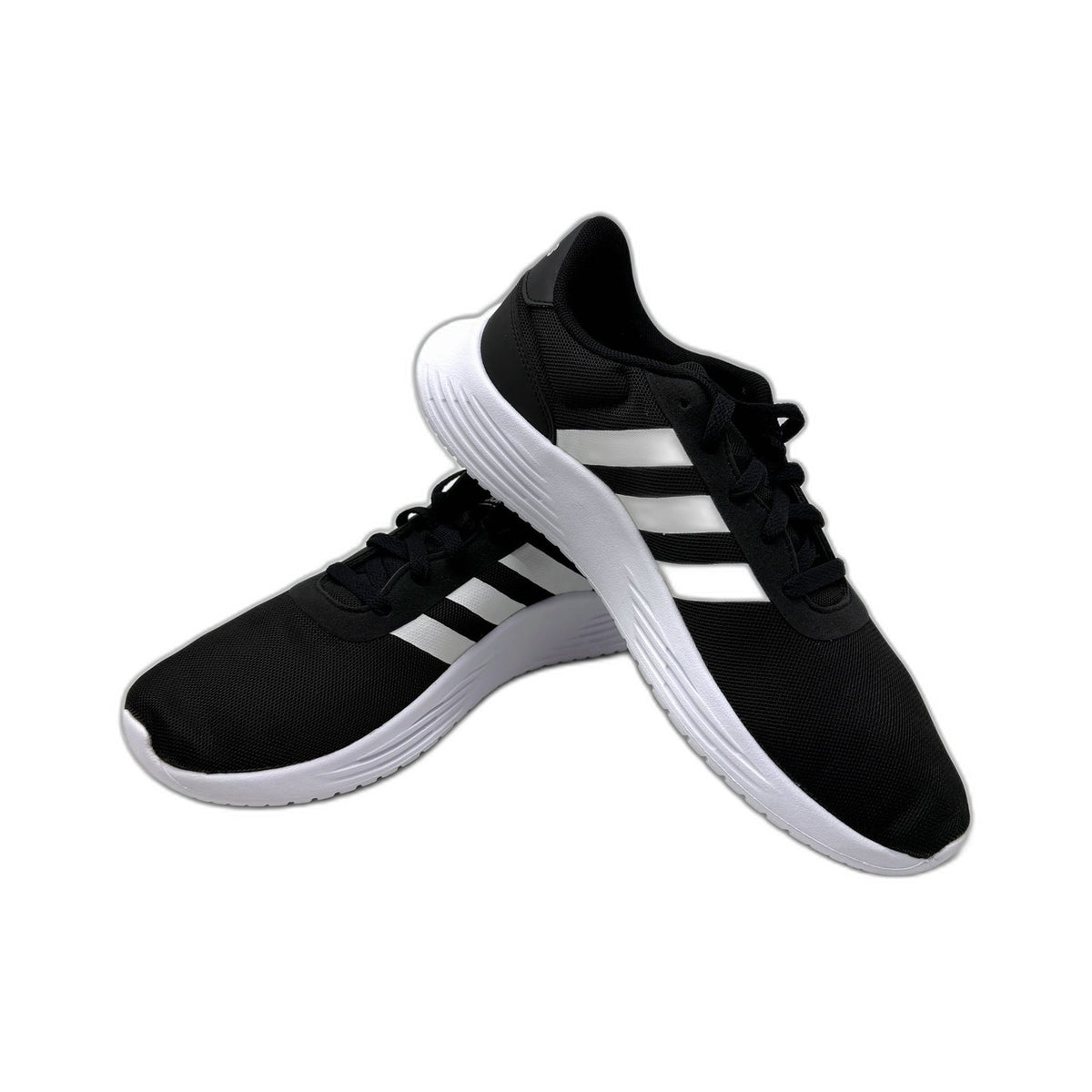 Adidas Mens Lite Racer 2.0 Running Shoe Black White US 10 NEW