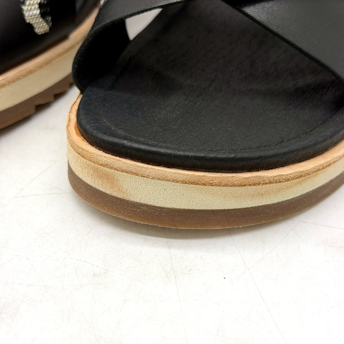 Merrell Womens Juno Slide Sandal Black Leather Platform US 10 NEW
