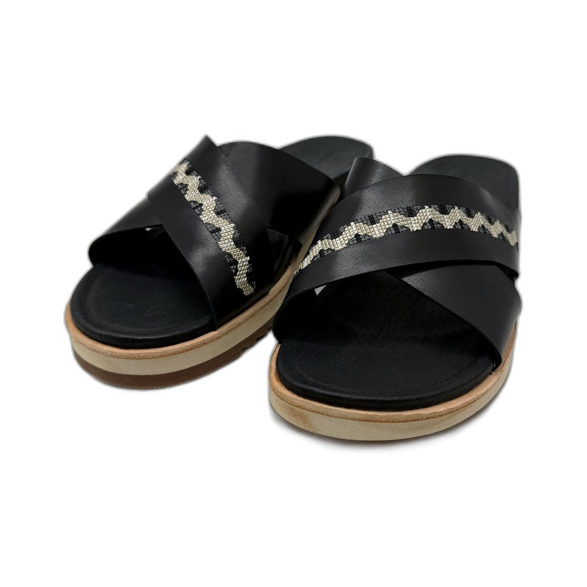 Merrell Womens Juno Slide Sandal Black Leather Platform US 10 NEW