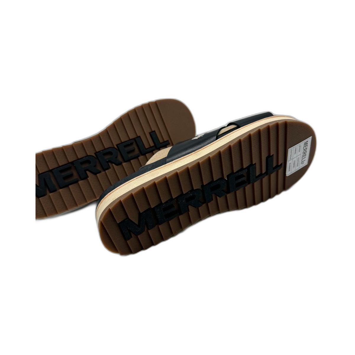 Merrell Womens Juno Slide Sandal Black Leather Platform US 10 NEW