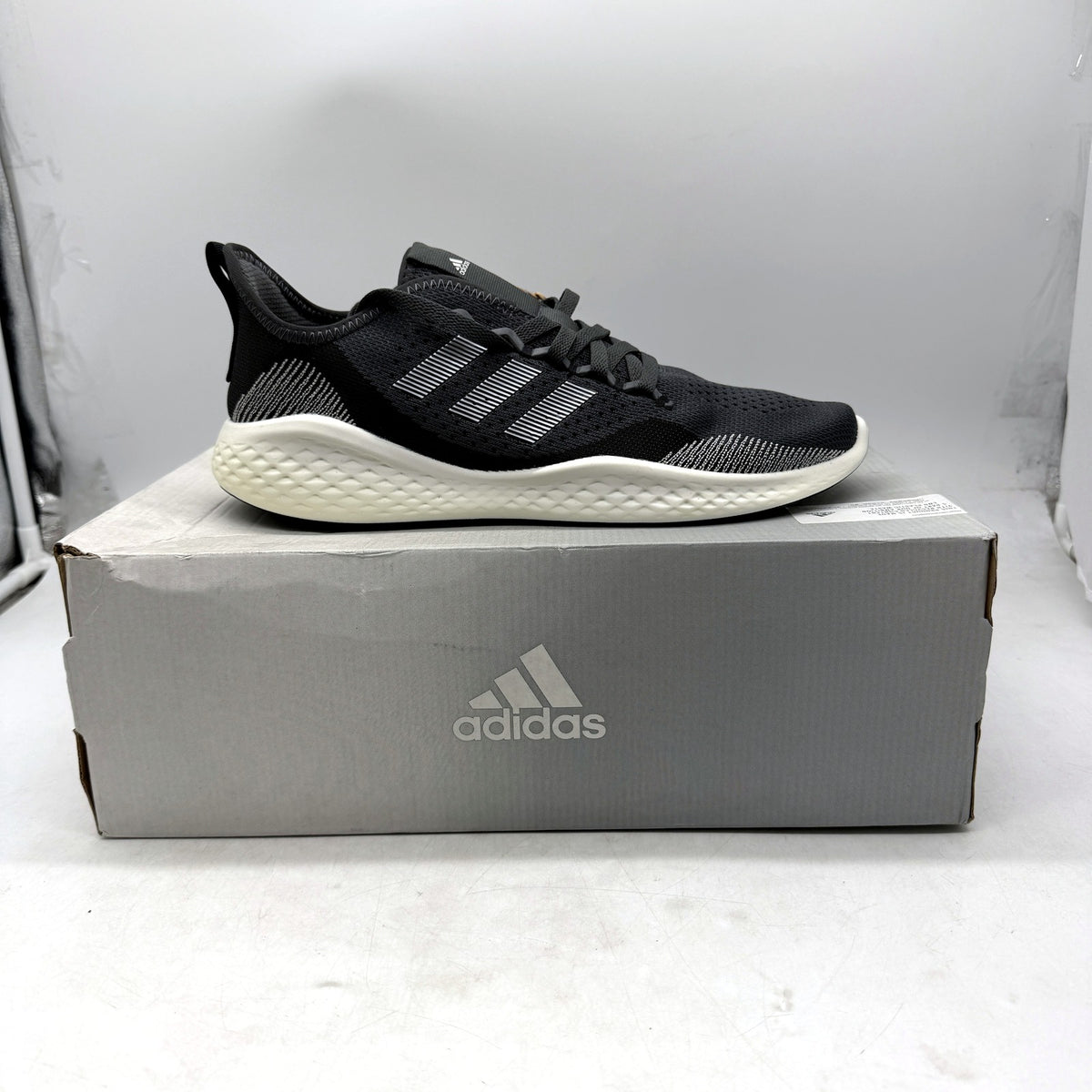 Adidas Fluidflow 2.0 Running Shoe Black White Boost Mens Size US 11.5 NEW