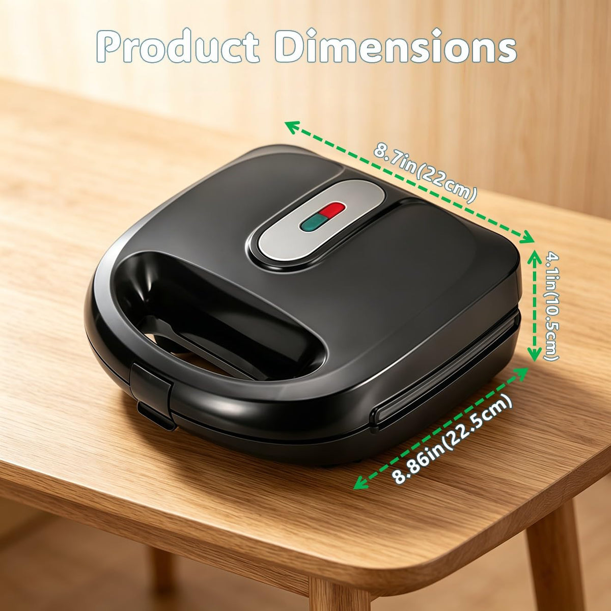 Yechentian 3 in 1 Electric Donut Maker Waffle Sandwich Panini Press Black DEMO