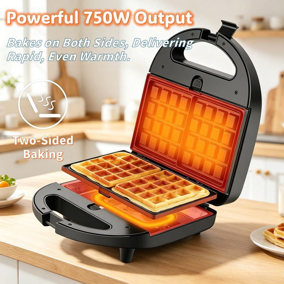 Yechentian 3 in 1 Electric Donut Maker Waffle Sandwich Panini Press Black DEMO