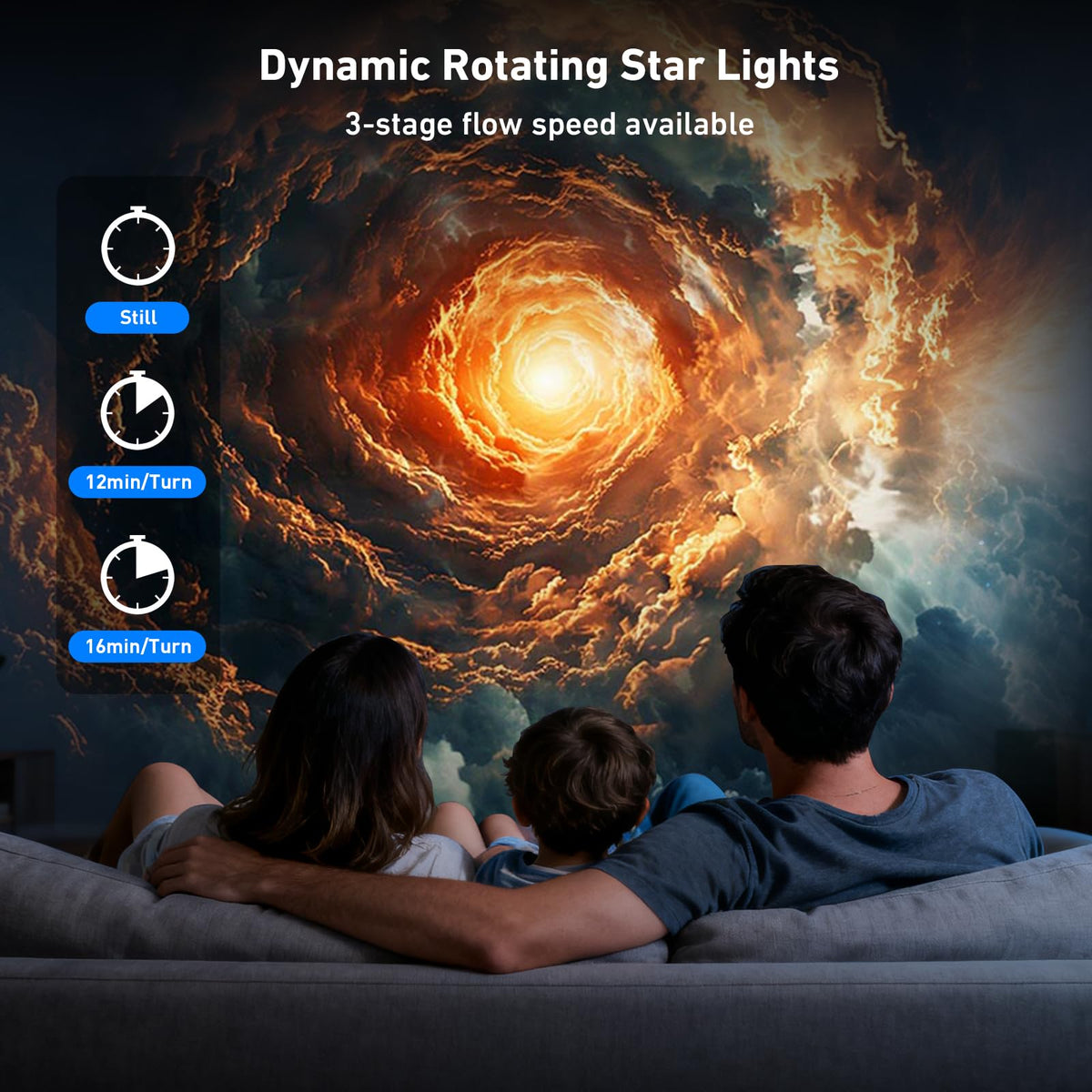 Nawchedo Galaxy Projector 13 in 1 Black Home Planetarium Night Light DEMO