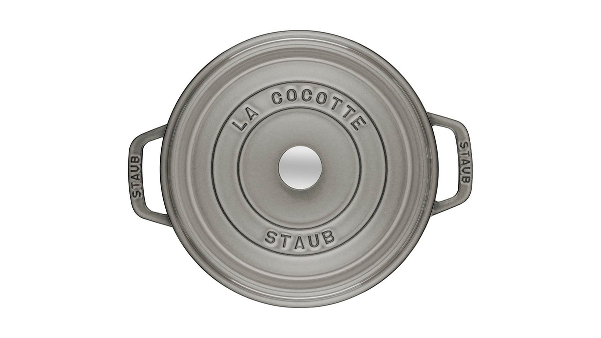 STAUB Cocotte Ronde Round Dutch Oven 20cm 2.2L Graphite Grey Cast Iron NEW