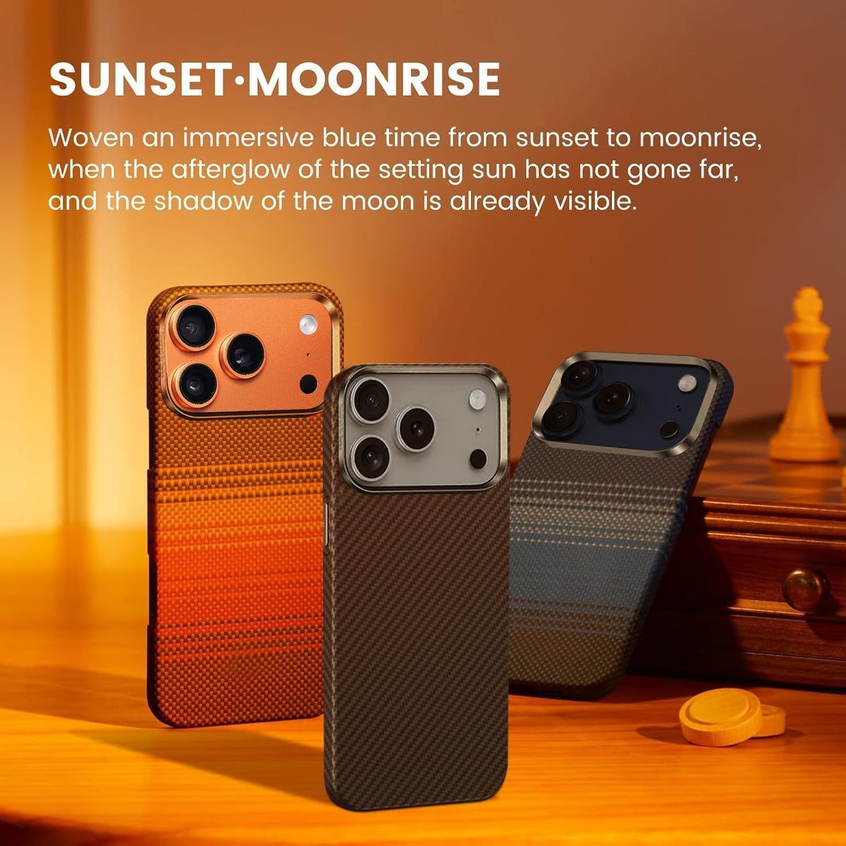 Adando iPhone Basic Cases 17 Pro Max Slim Magnetic Case - Moonrise Blue NEW
