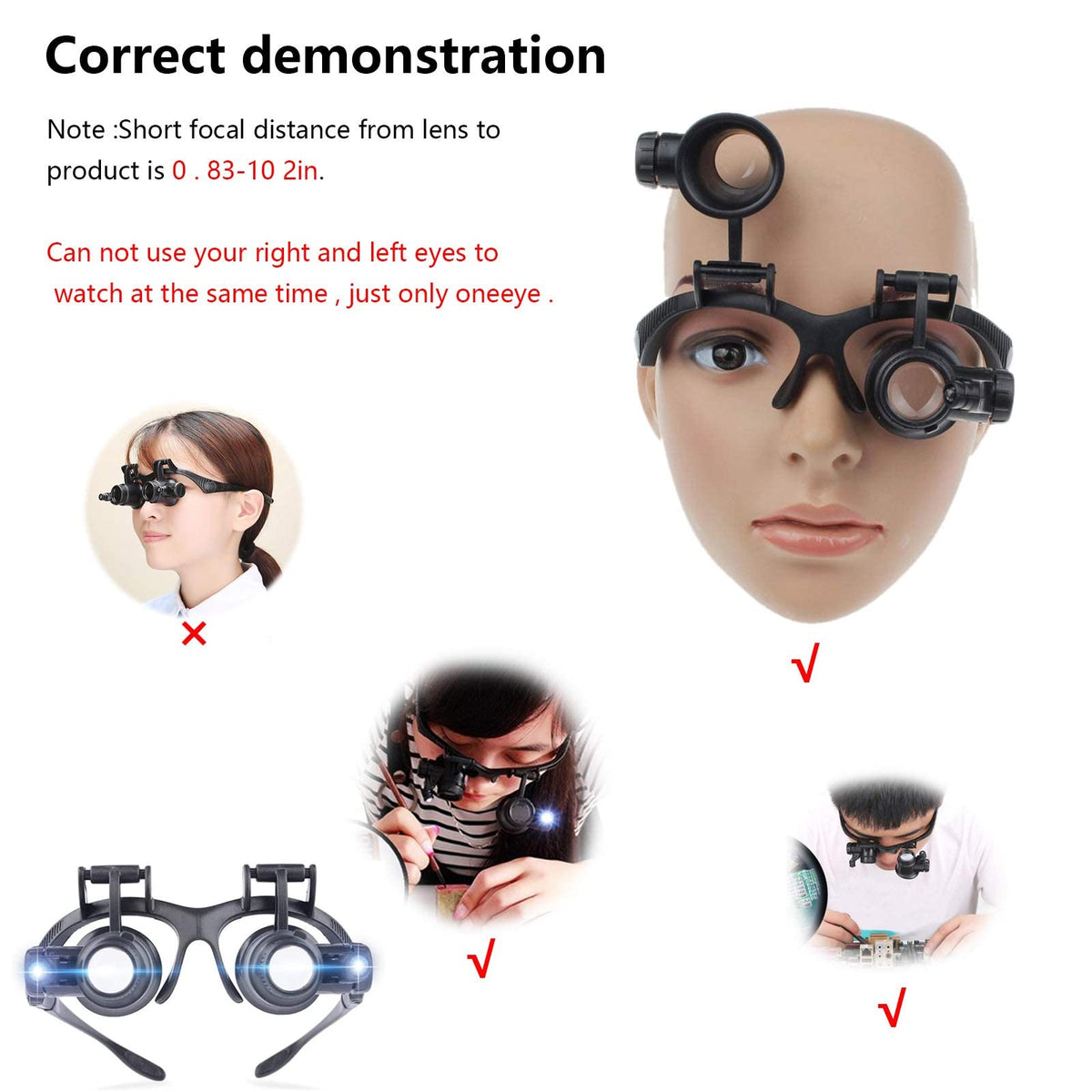 LXIANGN LED Magnifying Glass Loupe - Jeweler Watch Repair Tool DEMO