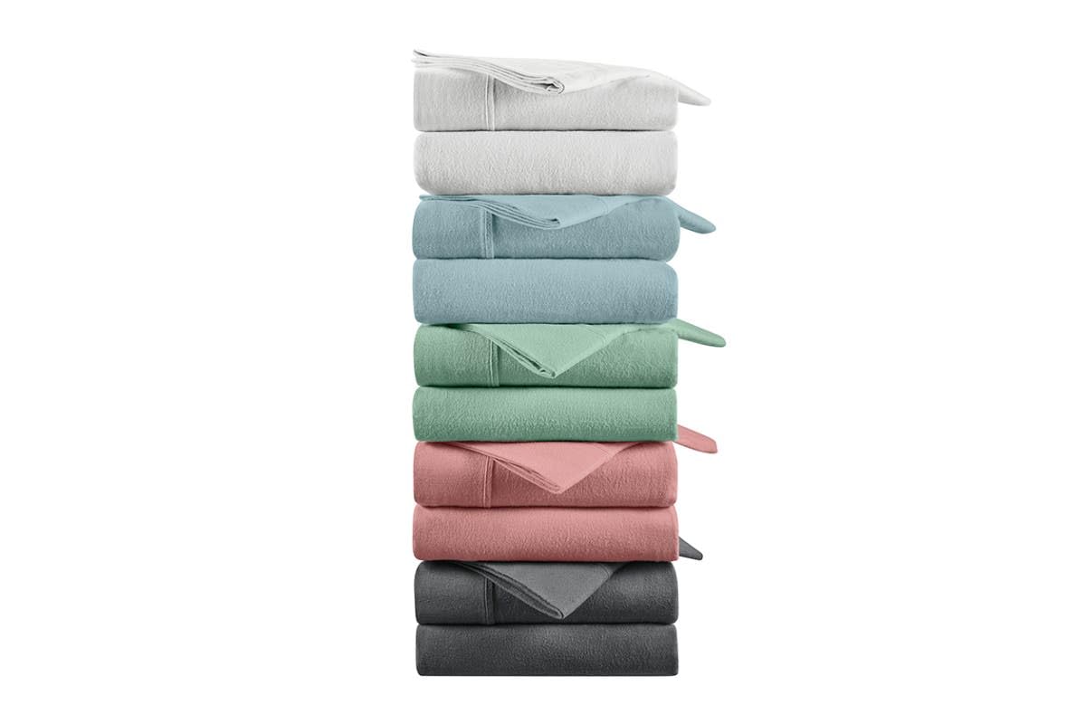 Ovela Green Cotton Flannelette Fitted Bed Sheet Set King Single Size NEW
