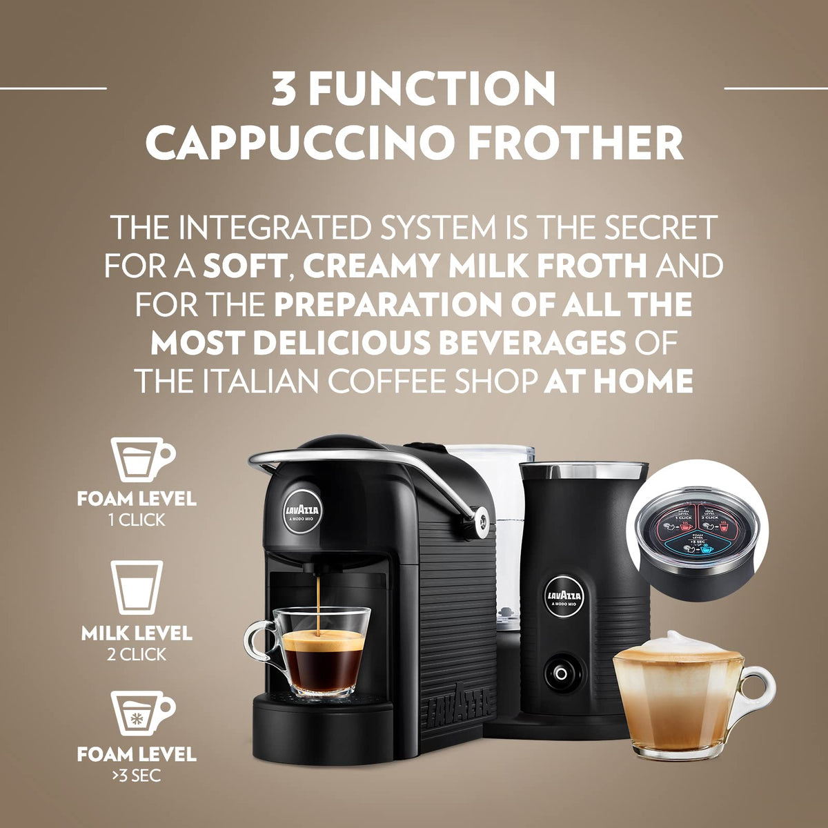 Lavazza 2023 A Modo Mio Jolie Black Capsule Coffee Machine Maker LM700 NEW