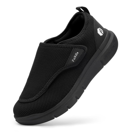 FitVille Diabetic Slipper Extra Wide Black X-Wide Shoes Size 12 US NEW