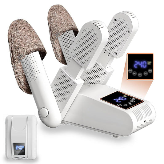 Guirfly1N1 White Electric Shoe Dryer with Timer and Folding Brackets NEW