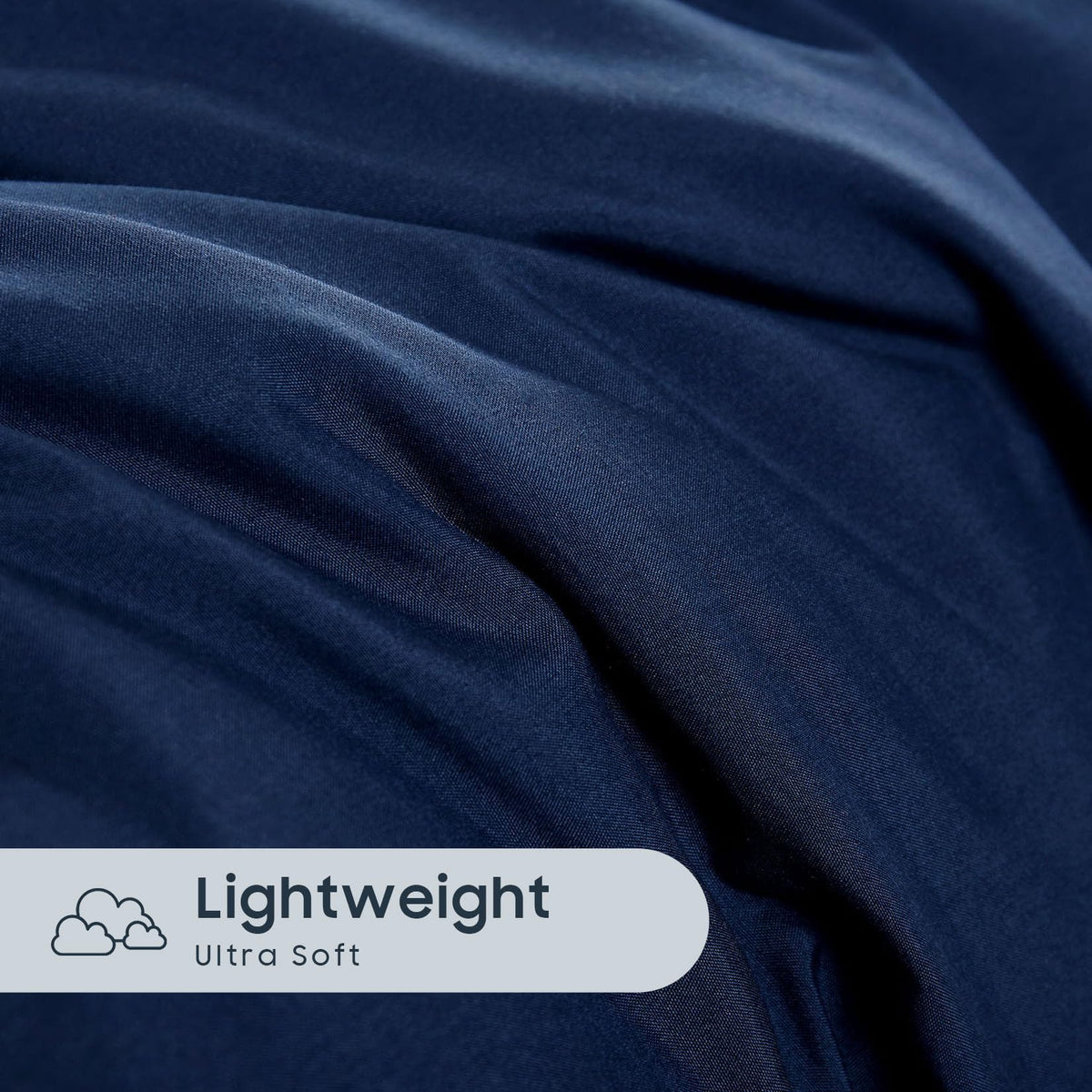 Wake In Cloud King Duvet Cover Set Navy Blue Microfiber Size King NEW