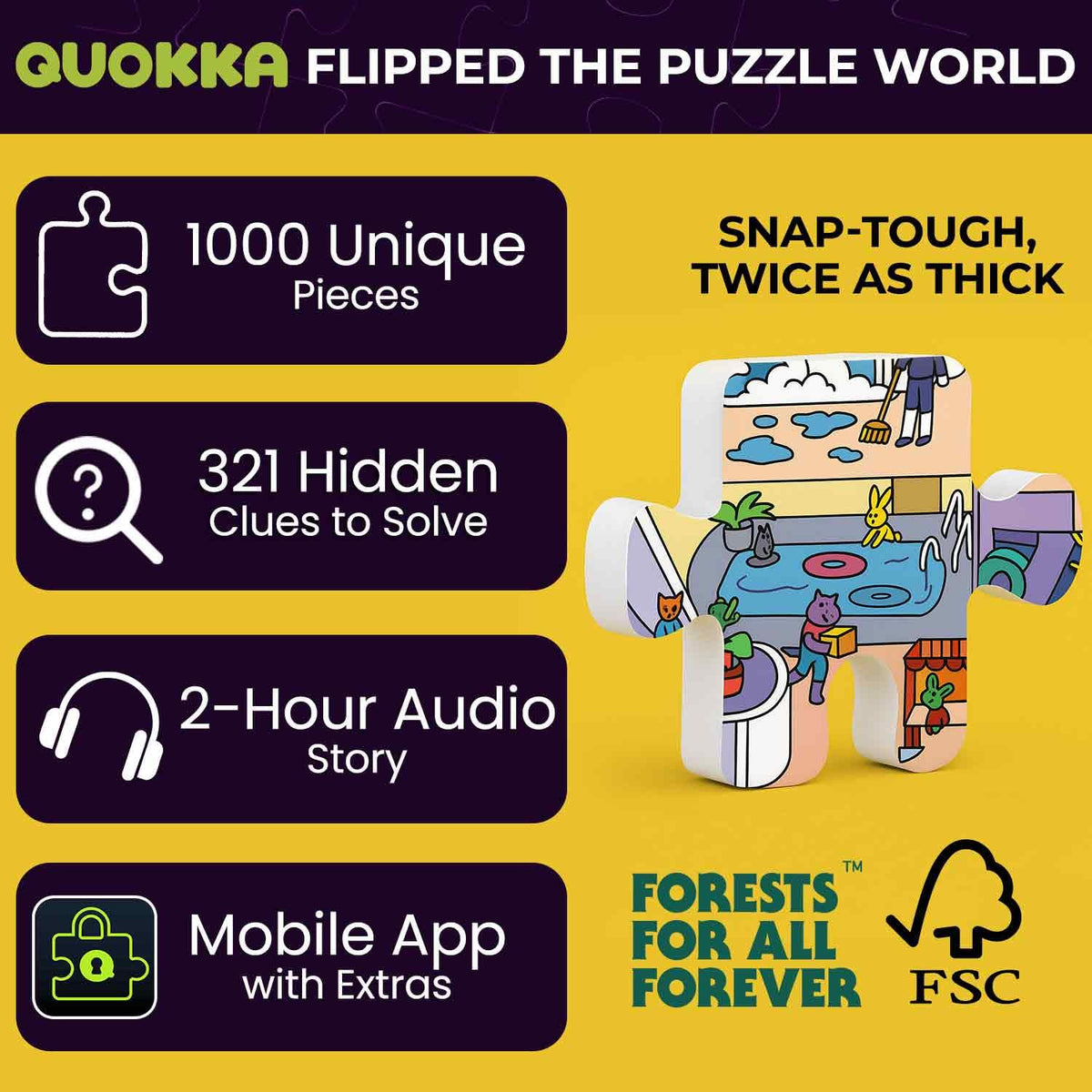 QUOKKA 1000 Piece Jigsaw Puzzle Cruise Vista Adult Brain Teaser Game NEW