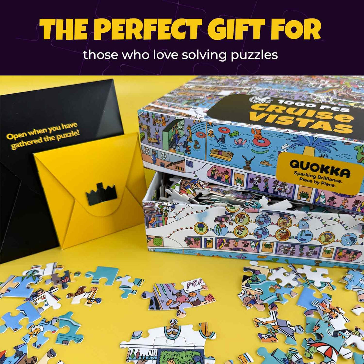 QUOKKA 1000 Piece Jigsaw Puzzle Cruise Vista Adult Brain Teaser Game NEW