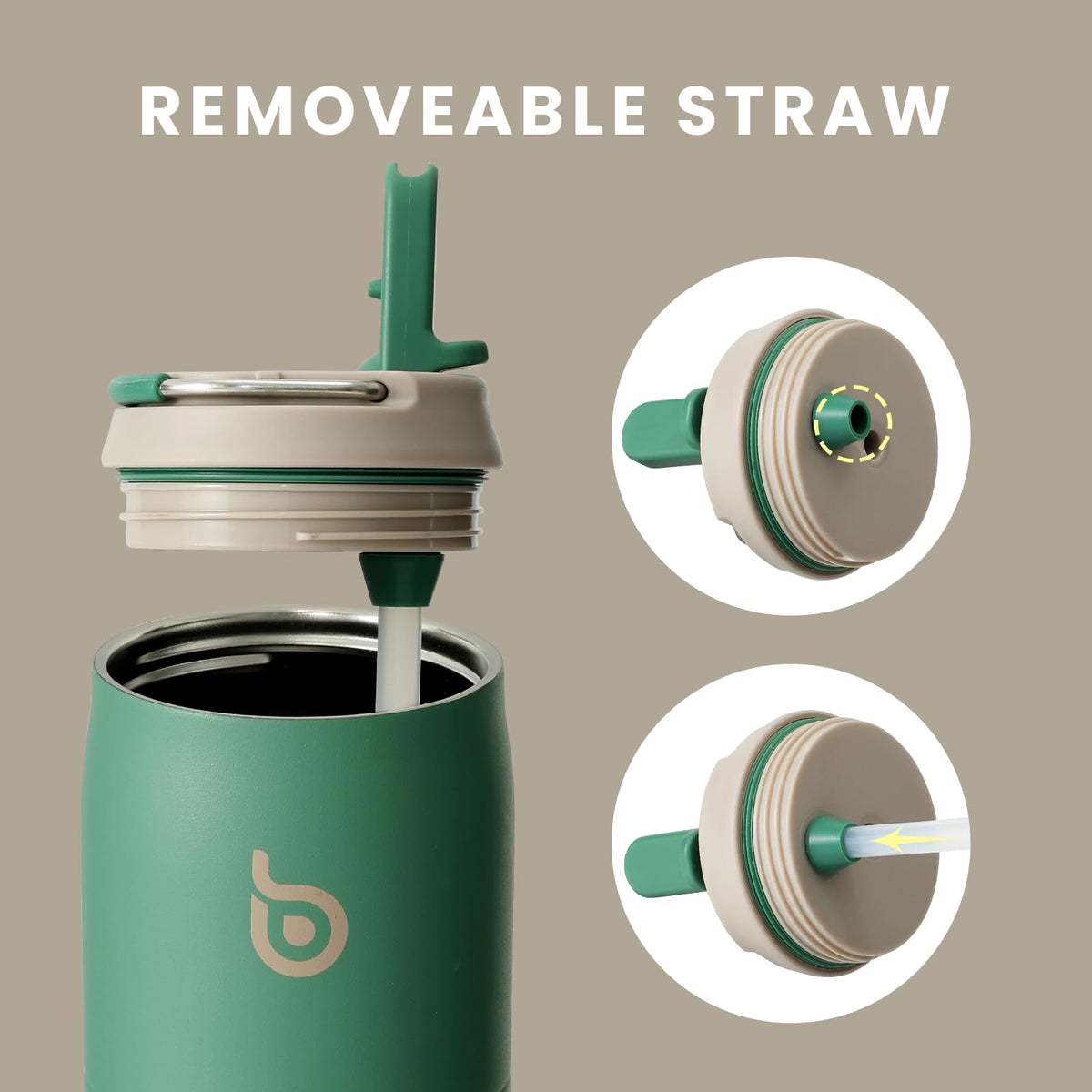 Bottle Bottle Insulated Stainless Steel Water Drink Container Forests Green NEW