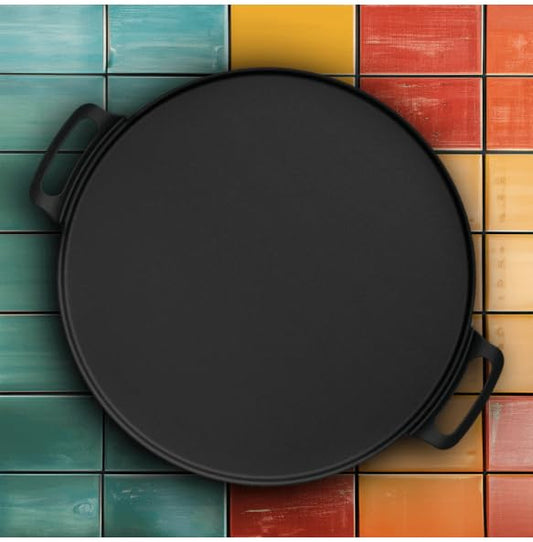 Roca Black Cast Iron Crepe Pan - Heavy Duty Pre-Seasoned 30cm DEMO