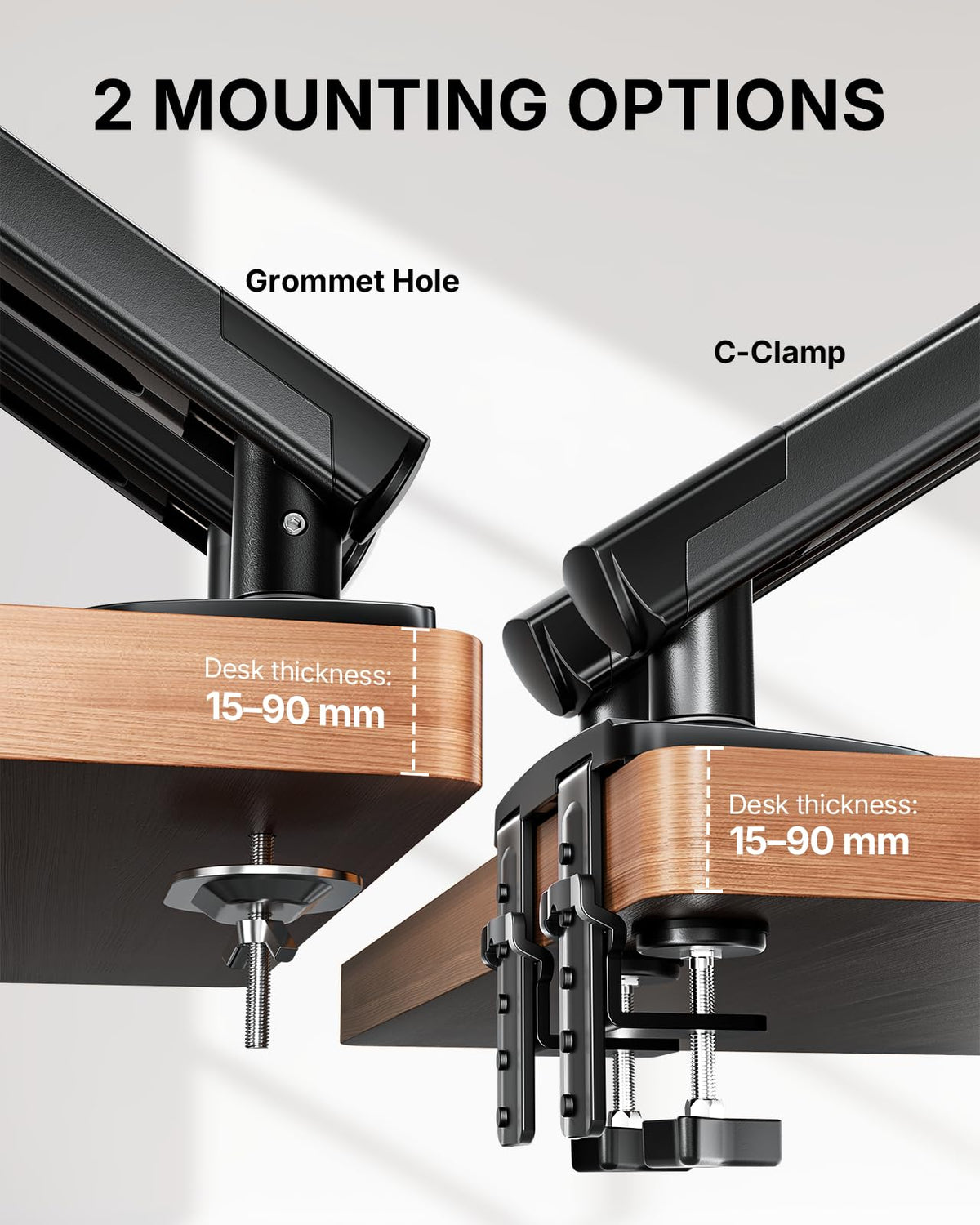 HUANUO FlowLift Pro Dual Monitor Arm for 13-32 Inch - New Black DEMO