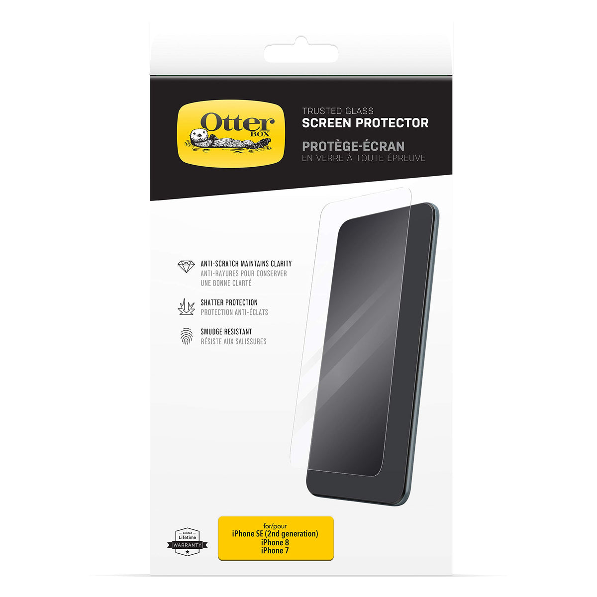 OtterBox iPhone SE 3rd 2nd Gen 8 7 6s 6 Trusted Glass Screen Protector NEW