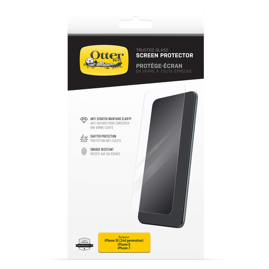 OtterBox iPhone SE 3rd 2nd Gen 8 7 6s 6 Trusted Glass Screen Protector NEW