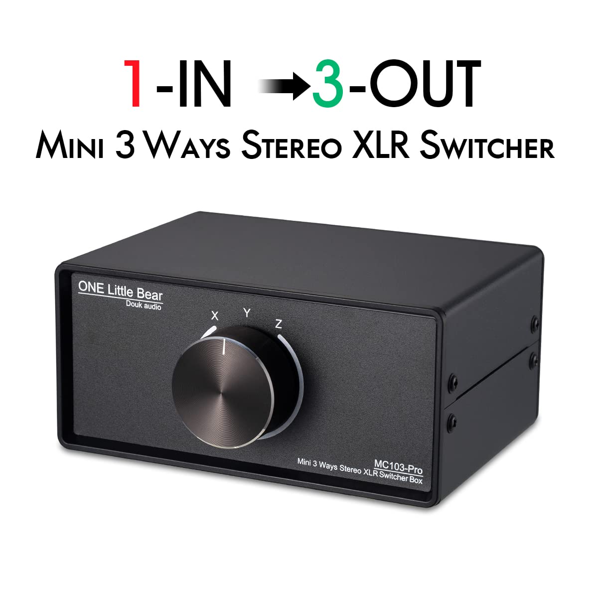 Douk Audio 3-Way XLR Selector Box Black Balanced Switch DEMO