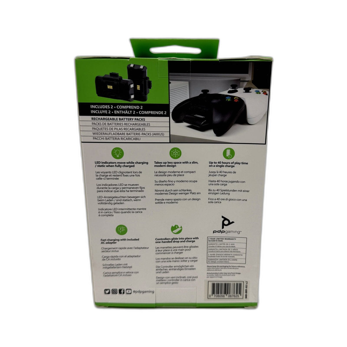 PDP Gaming Metavolt Dual Controller Charging Station For XBox- Black NEW