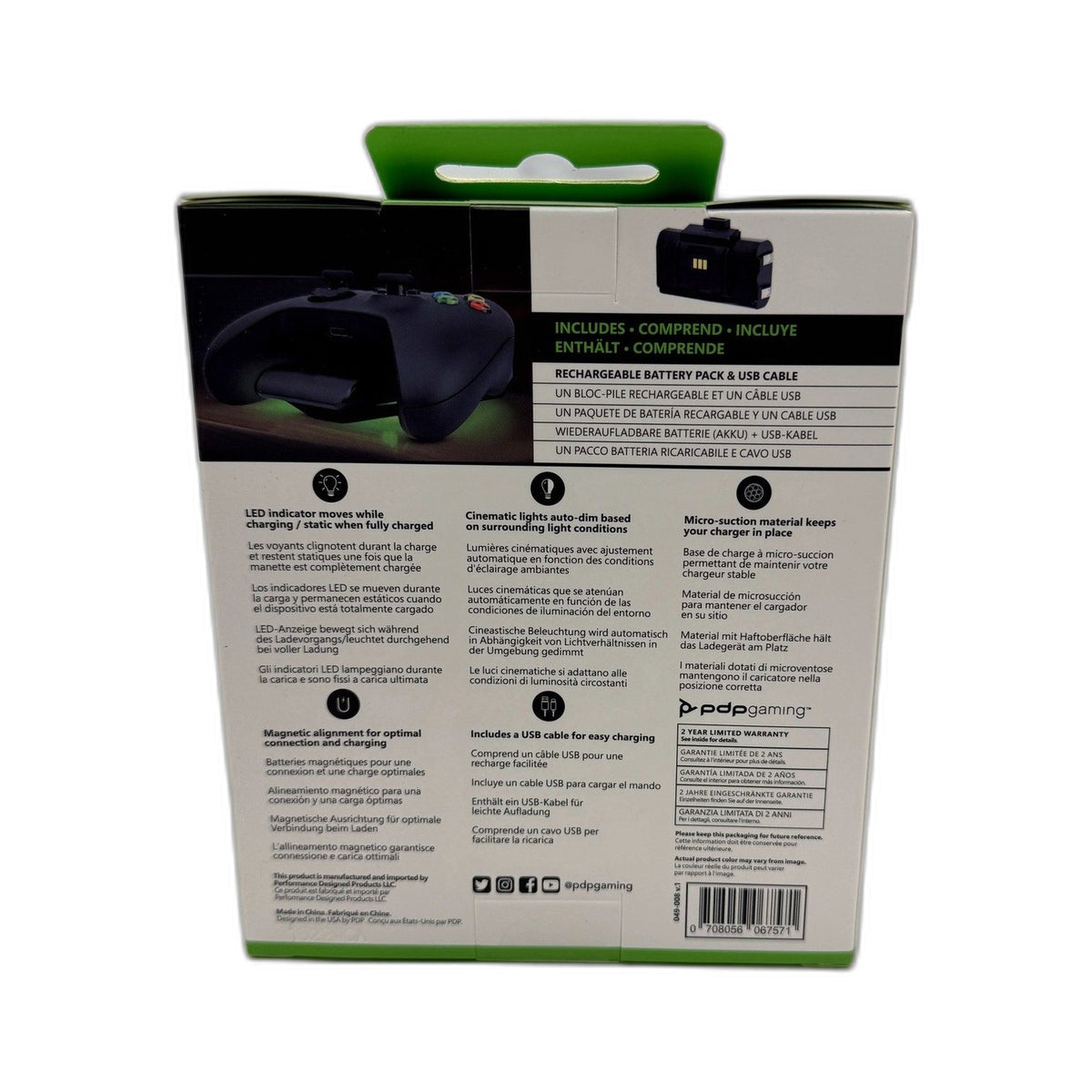 PDP Gaming Xbox Wireless Controller Ultra Slim Charging System Black NEW