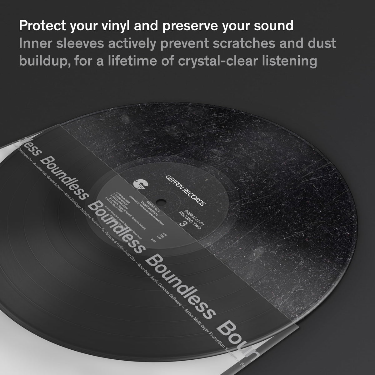 Boundless Audio Vinyl Record Sleeves Premium Inner 100 Pack Clear NEW