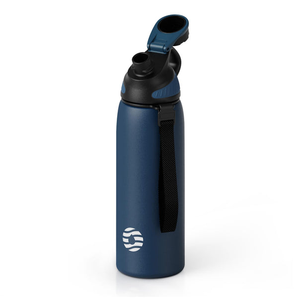 Fjbottle 800ml Stainless Steel Water Bottle - Classic Navy Spout NEW