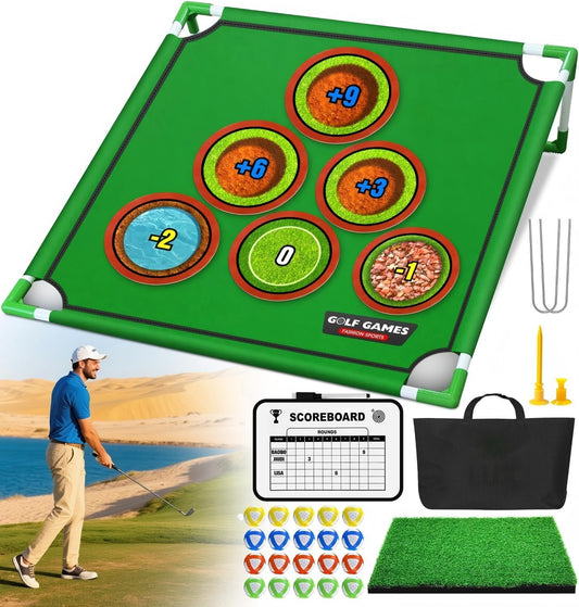PhosElpida Golf Chipping Game Set Two Sided Cornhole Putting Size Standard NEW