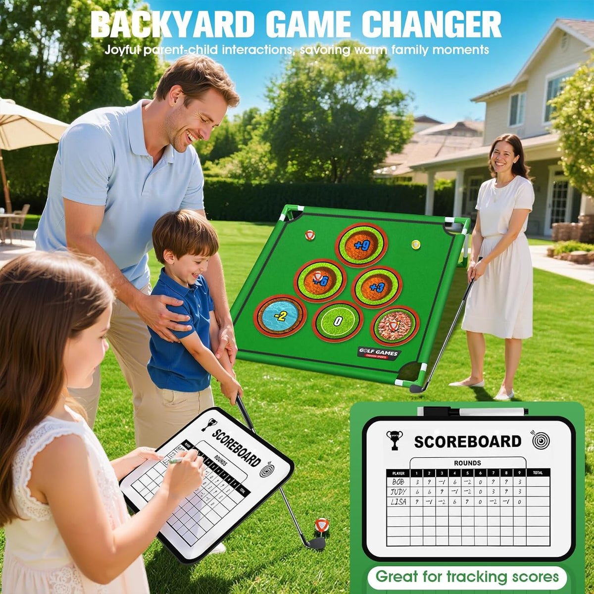 PhosElpida Golf Chipping Game Set Two Sided Cornhole Putting Size Standard NEW