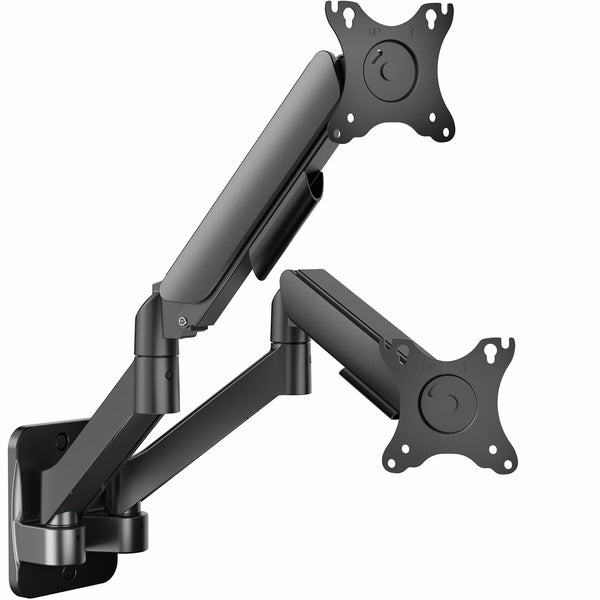 VIVO Black Dual Monitor Wall Mount Arm - Height Adjustable Steel DEMO