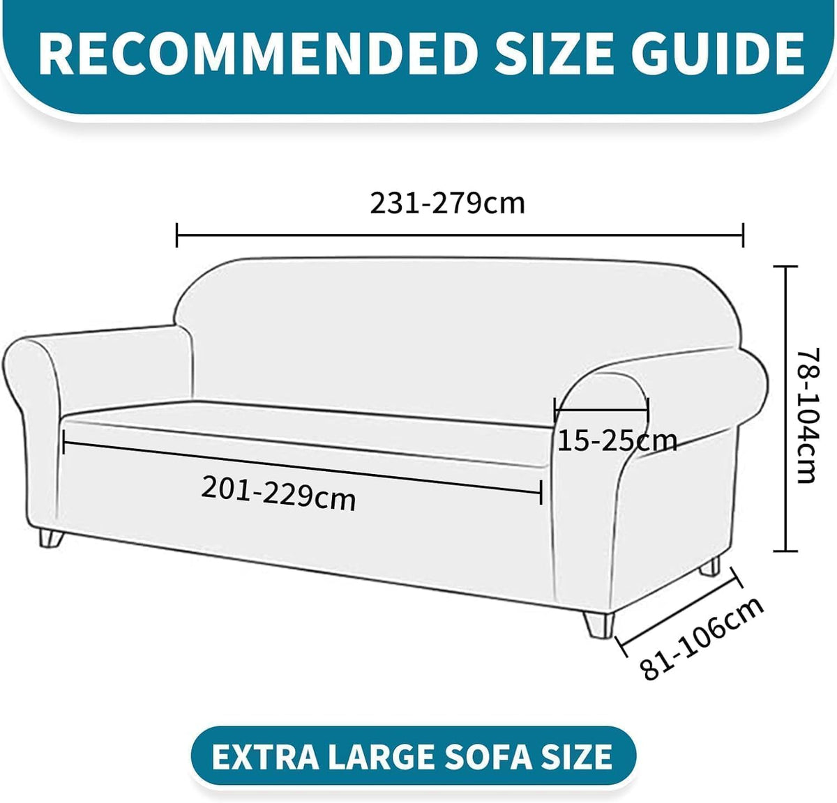 Ystyle High Stretch Sofa Cover 4 Seater Super Soft Camel Velvet Slipcover NEW