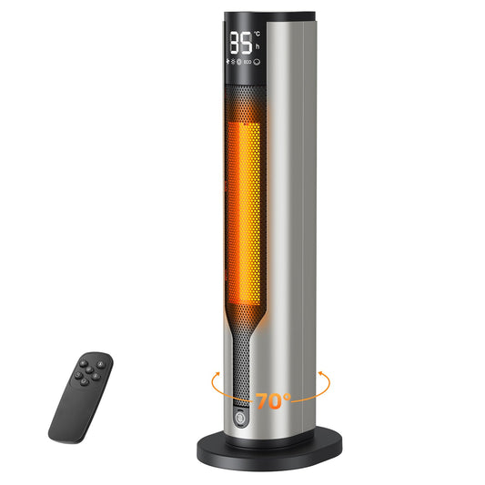 Vynoblip 2000W Heating Ceramic Tower Space Heater Black Gray Fan With Remote NEW