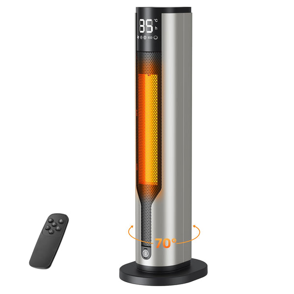 Vynoblip 2000W Heating Ceramic Tower Space Heater Black Gray Fan With Remote NEW