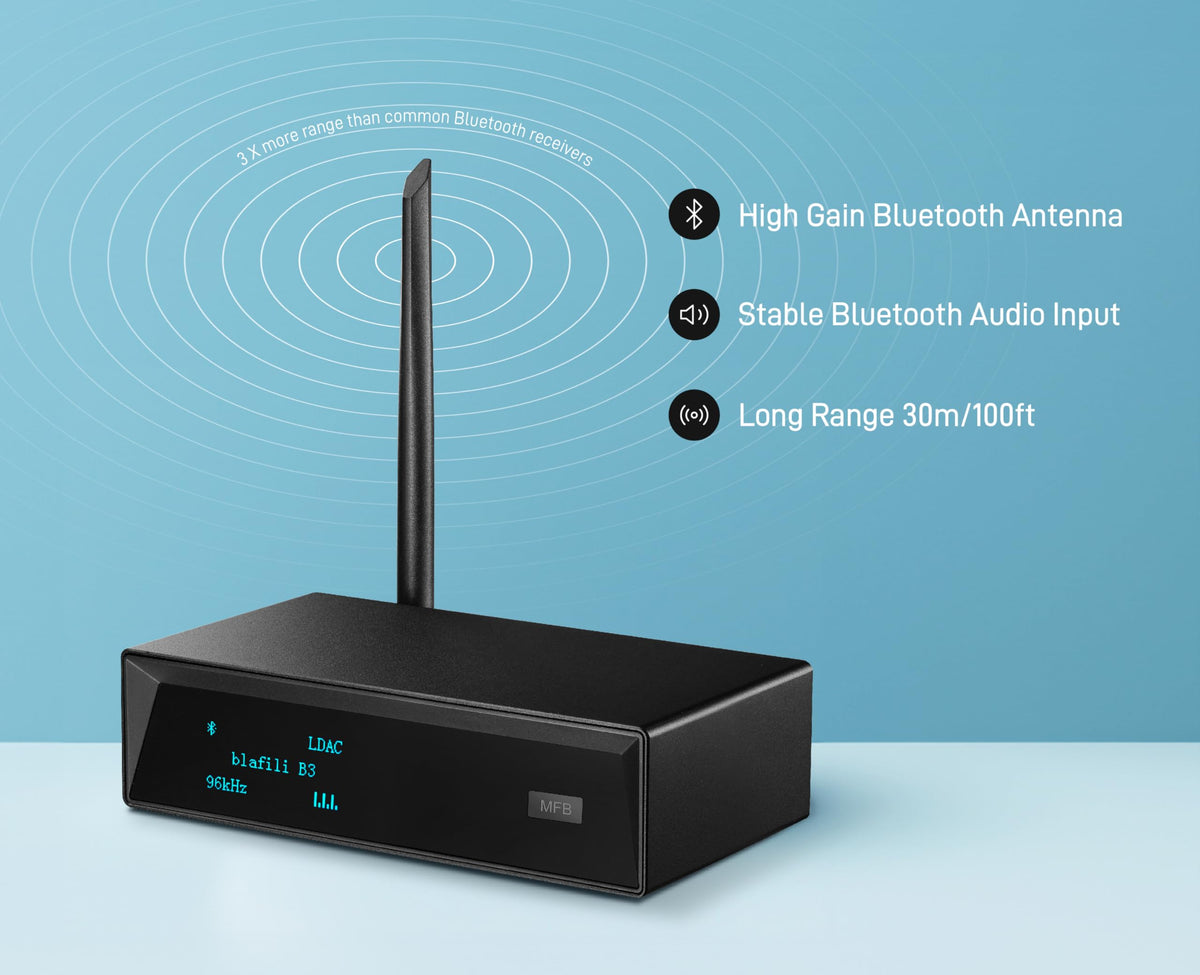 blafili Wireless Audio Receiver Bluetooth 5.1 LDAC aptX HD Black DEMO
