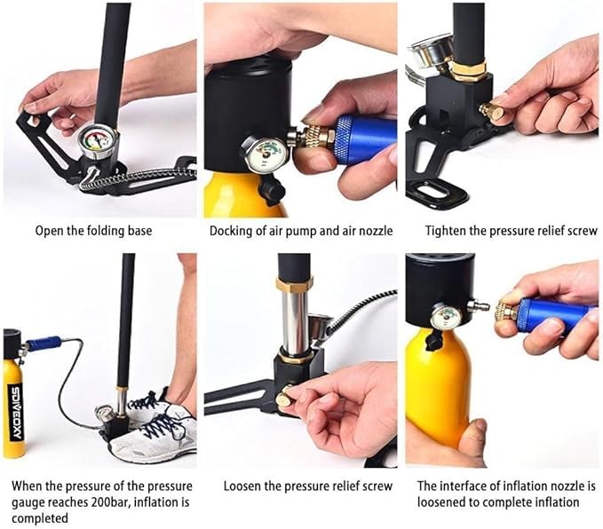 GOYOJO High Inflation Devices Pressure Manual Pump for Diving Oxygen NEW