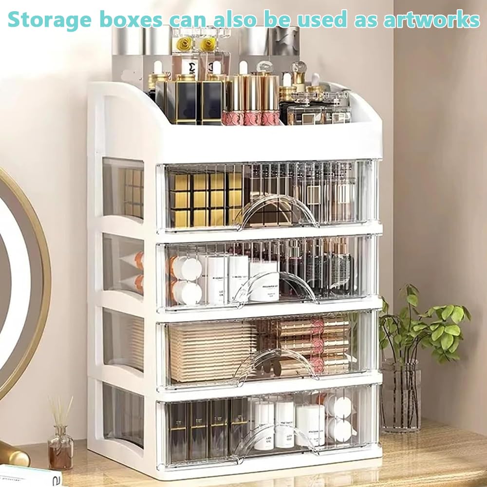 TOMVAES 5-Tier Transparent Makeup Organizer Storage Display Case NEW