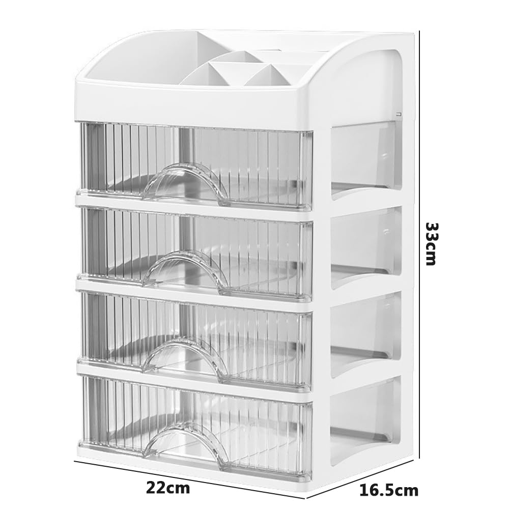 TOMVAES 5-Tier Transparent Makeup Organizer Storage Display Case NEW