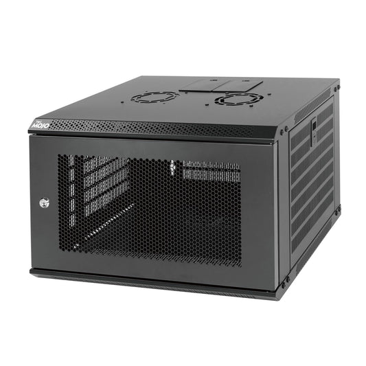 Tecmojo 6U Enclosures Wall Mount Network Cabinet Enclosure Black Mesh Door NEW