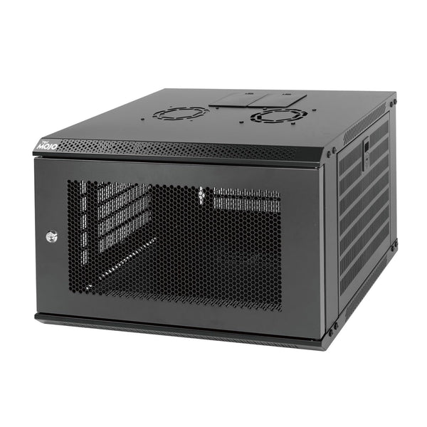 Tecmojo 6U Enclosures Wall Mount Network Cabinet Enclosure Black Mesh Door NEW